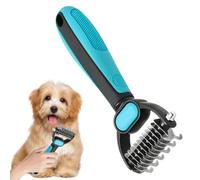 Brosse démêlante double face pour chien | Peigne démêlant pour chien, maison, appartement, intérieur, chaton, chiot