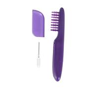 Brosse démêlante électrique portable violette, sans fil (2x AA), pour cheveux humides & secs - démêlage rapide et indolore, anti - nœuds, idéale voyage et usage familial