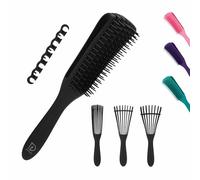 Brosse démêlante et anti-crêpe, idéale pour tous les types de cheveux, bleu noir