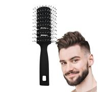Brosse Démêlante Pour À Cheveux - Conception De Côtelé À Neuf Rangées, Finition Givrée Antistatique, Poignée Ergonomique Antidérapante, Dents De Résistantes Aux Hautes Température
