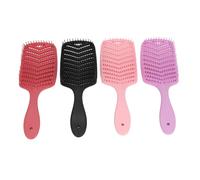 Brosse démêlante pour évent, 4 pièces, temps de séchage plus rapide, massage du cuir chevelu, poignée antidérapante, brosse d'aération pour séchage par soufflage, pour salon de