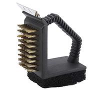 Brosse d'entretien pour Barbecue 3 en 1 |Grattoir en Acier Inoxydable pour Grill/Four/cuisinière |Outil d'entretien de Barbecue Multifonctionnel avec poignée en ABS, Conception