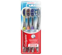 Brosse dents Colgate 360 Advanced Floss Tip, brosse dents souple pour adultes, lot de 4