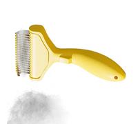 Brosse d'épilation pour animaux domestiques, forme incurvée avec dents en acier inoxydable, peigne pour enlever les poils morts, poils longs, lâches et épais, pour chatons, salle de bain, salon