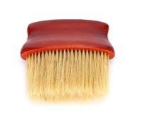 Brosse d'épilation professionnelle en bois pour le cou, brosse de balayage pour le nettoyage de la poussière des cheveux et des chaumes, pour barbiers et stylistes, 12.5x11.5cm