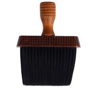 Brosse dépoussiérante pour nuque de barbier, brosse douce de coupe avec manche en bois massif, pour salon, entretien de la barbe et retrait de poussière du clavier à la maison, outil professionnel