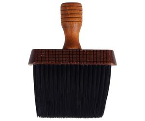 Brosse dépoussiérante pour nuque de barbier, brosse douce de coupe avec manche en bois massif, pour salon, entretien de la barbe et retrait de poussière du clavier à la maison, outil professionnel