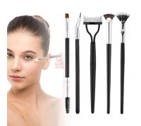 Brosse des cils pour les yeux, pinceaux de mascara - Ensemble définitif de cils pliant de 5,de peigne brossage en boucle de brosse Défini pour les femmes inférieures supérieures