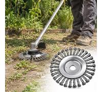 Brosse Désherbante en Fil d'acier pour STIHL FS 91 R, Roue de Débroussailleuse à Fils Torsadés avec Disque Métallique pour Désherbage