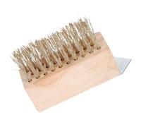 Brosse Désherbeuse en Bois Fil d'acier Cuivré pour Joints de Pavés | Remplacement Pratique, Atteint les Zones Difficiles, Retire la Mousse Tenace