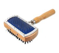Brosse DOG FANTASY avec fils et nylon double face carré 17 cm 1 pc