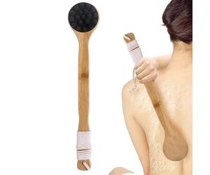 Brosse dorsale à long manche pour douche,Brosse pour le dos de douche de massage patte de chat | Brosses de bain à longs manches pour personnes âgées, brosse de arrière avec velours doux et den