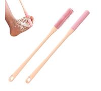 Brosse d'orteil, brosse à doigts à long manche | Brosse à doigts avec poils en silicone | Épurateur de pieds avec manche long sous la douche, brosse à ongles des pieds