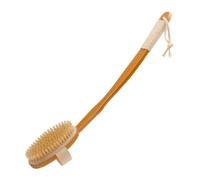 Brosse Dos Douche Brosse de bain en crinière cochon à manche incurvé Super Long 48cm, pliable for le, nettoyage, Massage, frottement et brossage du dos(48cm Pig hair brush)