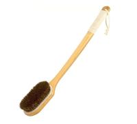 Brosse Dos Douche Brosse de douche avec poils doux et rigides, exfoliant corporel à long manche for brossage humide ou sec(Black has rope)