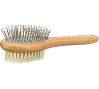 Brosse, Double Face, Bambou/Poils naturels & métal, 5 × 19 cm