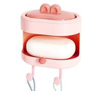 Brosse double face pour le nettoyage du bain, support en luffa avec crochet pour savon, accessoire de soins de la peau pour la routine de douche, matériau portable, facile à utiliser, intérieur