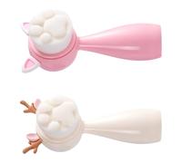 Brosse double face pour le visage 3D - Brosse de lavage verticale 2 en 1 en silicone - Brosse de nettoyage manuelle pour le visage