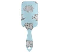 Brosse douce bleue éléphant pour cheveux épais pour femme - Masseur de tête pour cheveux raides avec poignée ergonomique cepillo para cabello
