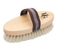 Brosse douce pour cheval en poils de chèvre HorseGuard Beige S