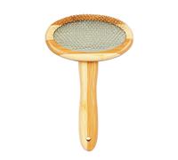 Brosse douce pour chien et chat avec poignée en bambou Duvoplus Beige 9x4,5x18 cm