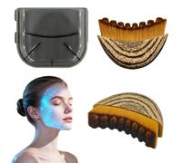 Brosse Drainage Lymphatique Visage - Brosse à Sec Visage wood color, Large | Pour Massage Lymphatique, Contour du Menton et Mâchoire, Massant Lymphatique avec Poils Doux et Forme Ergonomique