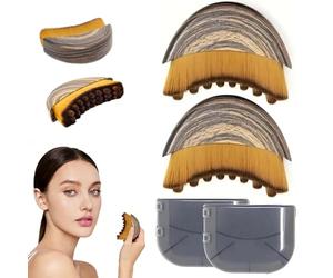 Brosse Drainage Lymphatique Visage,Brosse de Contour du Visage,Brosse de Massage Facial à Sec adaptée au Modelage et Relaxation du Face incluse Boîte de Rangement,2 Pièces
