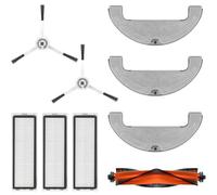 Dreame Kit de rechange aspirateur D10 – 1 brosse principale, 2 latérales, 3 filtres, 3 chiffons lavables