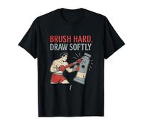 Brosse drôle à dessin dur avec motif boxer punch T-Shirt