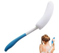 Brosse du corps de douche, 2 pouces à poignée courbe à longue poignée courbée 2 pouces douces avec corde suspendue, gommage de douche pour hommes femmes seniors.