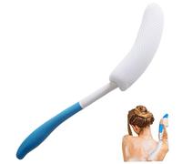 Brosse du corps de douche, 2 pouces à poignée courbe à longue poignée courbée 2 pouces douces avec corde suspendue, gommage de douche pour hommes femmes seniors...