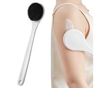 Brosse Du Corps De Douche - Légère, Outil D'épandeur D'auto-tan | 13.98x2,95 Pouces Applicateur De Poignée Incurvée, Nettoyeur À Dos Lisse, Dispositif D'exfoliation De Bain Flexible, Soins