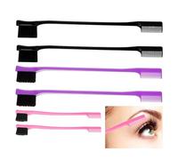 Brosse Edge pour Femmes 6 Pièces Outil De Peignage Double-Face | Peignes À Sourcils Coiffants Naturels Pour Femmes Filles Mères Coiffeurs Barbiers Mariées Mannequins Maison Salon Studio