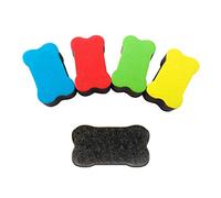 Brosse Effaceur Magnétique 4 Pièces 4 Couleurs Éponges pour Tableau Gommes Magnétiques pour Tableau Blanc Bureau l'école Bleu Rouge Vert Jaune