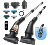 Brosse Électrique Nettoyage,2025 Brosse Rotative Améliorée Étanche Ipx7 Avec 7 Têtes De Brosse,Manche Extensible Et 2 Vitesses Pou