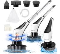 Brosse Electrique Nettoyage, [IPX8 Imperméable] Homtronics Brosse Rotative Nettoyage,sans Fil,avec Poignée Réglabl, pour Plancher,Bain,Voiture,Menage