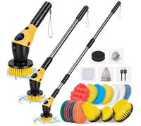 Brosse Electrique Nettoyage Rotative,Brosse De Nettoyage Electrique Avec 17 Têtes De Brosse Et Poignée Réglabl,Brosse Nettoyage Sa