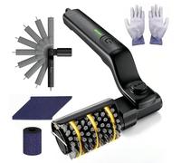 Brosse Électrique pour Barbecue - 3 Vitesses, IPX7, Autonomie 90 Min | Tête Orientable 180°,Acier Inoxydable, Indicateur Batterie 5 Niveaux, Idéal Camping, Jardin, Maison