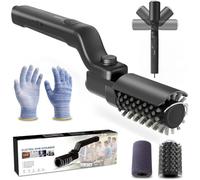 Brosse Électrique pour Barbecue, Brosse de Nettoyage de Gril sans Fil avec 3 Vitesses et 2 Brosse, 180° Réglable, Rechargeable Nettoyeur de BBQ en Acier Inoxydable pour Grilles de Barbecue extérieurs