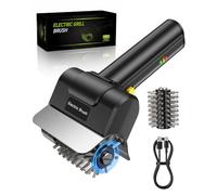 Brosse électrique pour barbecue extérieur, nettoyeur de barbecue électrique rechargeable 1500 tr/min, autonomie de 100 minutes, comprend une brosse de rechange, sans danger pour tous les grils, cadeau