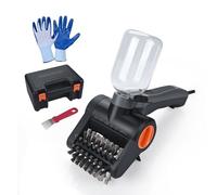 Brosse Électrique pour Barbecue Grille avec Réservoir d'eau de 300ml par MMOBIEL - Nettoyeur sans Fil avec 2 Vitesses, Moteur de 100W, Rechargeable Via USB-C, Poignée Ergonomique, Case & Gants