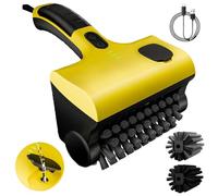 Brosse électrique pour barbecue - Rotation à 360° - Sans fil - Avec 2 têtes - Fonction de pulvérisation d'eau rechargeable - Brosse de nettoyage électrique pour barbecue, salle de bain, cuisine