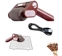 Brosse Électrique pour Barbecue USB, Nettoyeur de Grill Sans Poils avec Câble USB, Rouleau Rotatif en Acier Inoxydable 304,Puissance 350 tr/min, pour Nettoyage Facile des Grills à Gaz et Charbon (1PC)