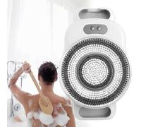 Brosse éLectrique pour Corps, Brosse Dorsale Murale pour Douche Poils Doux Exfoliants Conception Murale Mains Libres avec TêTe 20Cm Rotation Automatique 360° pour Bain Quotidien