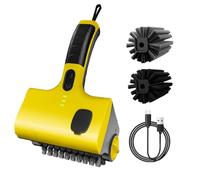 Brosse Électrique Pour Grill, Nettoyeur De Grill À Vapeur Rechargeable Sans Fil Avec Boîte De Liquide Pouvant Contenir Un Spray Nettoyant, 2 Vitesses Et Étanche Accessoires BBQ Pour Grill D'extérieur
