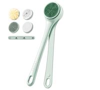 Brosse électrique pour le dos, masseur rotatif à 2 vitesses avec 4 | Brosse pour le corps imperméable avec double poignée pour le bain et le soin quotidien de la peau