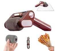 Brosse électrique rechargeable sans fil pour barbecue - En acier inoxydable - Passe au lave-vaisselle - Spot lumineux LED - Parfait pour griller et nettoyer les grilles.