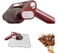 Brosse électrique sans Fil pour Barbecue, Brosse Rotative en Acier Inoxydable avec Rouleau Motorisé Et Lumières LED Intégrées, Brosse Rechargeable pour Barbecue Extérieur, Salle De Bain Et Cuisine