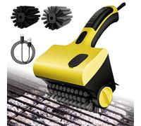 Brosse électrique sans fil pour barbecue rechargeable avec tête de brosse rotative et câble de charge de type C, pour le nettoyage extérieur du barbecue