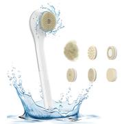 Brosse électrique sans fil rechargeable IPX7 de type C, 3 vitesses, têtes 6 en 1 avec long manche pour un nettoyage en profondeur, un bain exfoliant